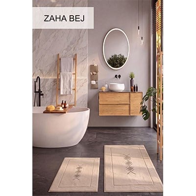 İyi Geceler İstanbul Klozet Takımı Nakışlı Zaha Bej