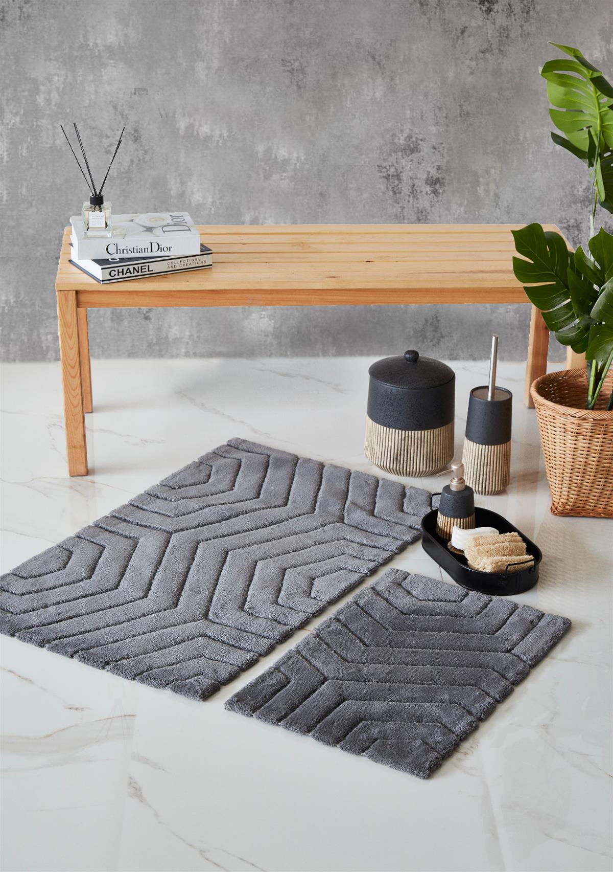 İyi Geceler İstanbul Klozet Takımı Plaid Koyu Gri