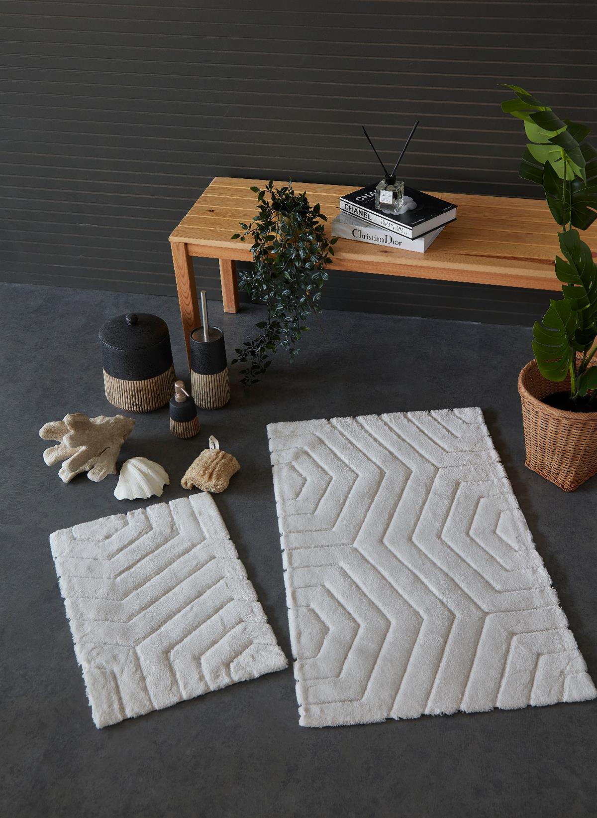 İyi Geceler İstanbul Klozet Takımı Plaid Ekru