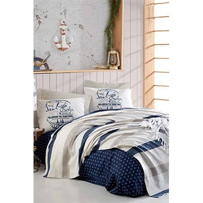 İyi Geceler İstanbul Marine Tek Kişilik Peştemalli Pike Takımı Marsilia