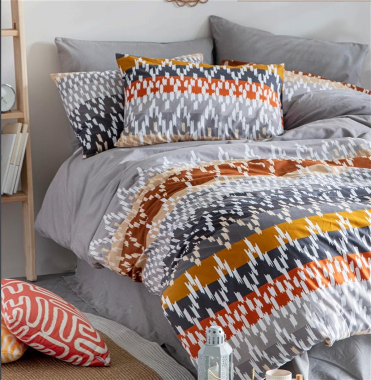 İyi Geceler İstanbul Percale Çift Kişilik Nevresim Takımı Lara Kahve