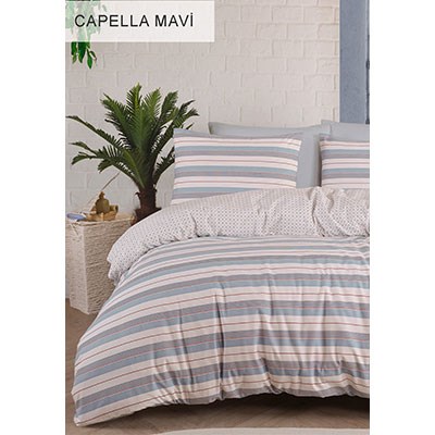 İyi Geceler İstanbul Percale Çift Kişilik Nevresim Takımı Summer Mint