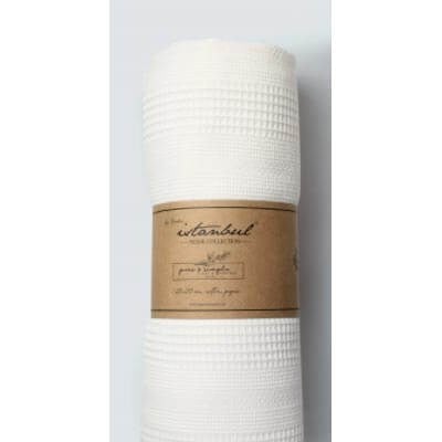 İyi Geceler İstanbul Pure Simple Çift Kişilik Pike Krem