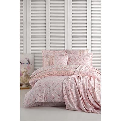 İyi Geceler İstanbul Ranforce Çift Kişilik Nevresim Takımı Lucco Rose