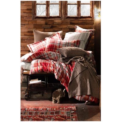 İyi Geceler İstanbul Ranforce Tek Kişilik Nevresim Takımı Northwest Kırmızı