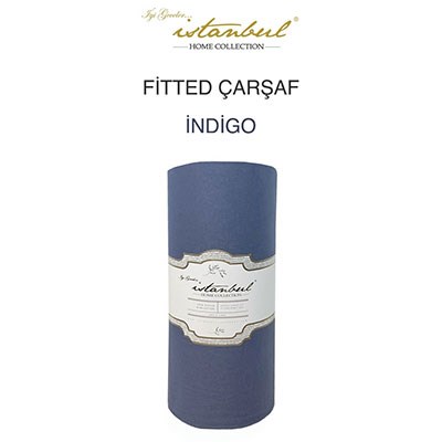 İyi Geceler İstanbul Tek Kişilik Fitted Çarşaf 120*200 İndigo