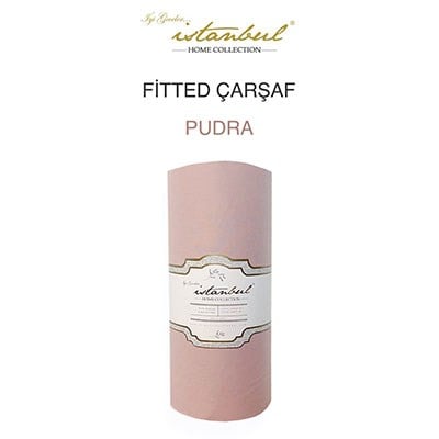 İyi Geceler İstanbul Tek Kişilik Fitted Çarşaf Pudra