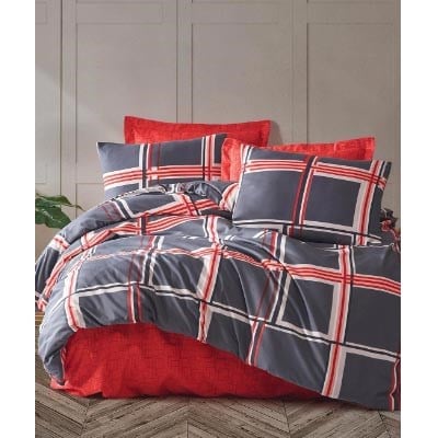 İYİ GECELER İSTANBUL TEK KİŞİLİK NEVRESİMRESİM TAKIMI FUSİON FUGART KIRMIZI