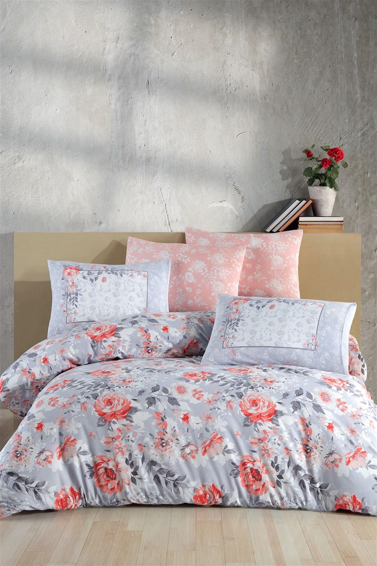 İyi Geceler İstanbul Tek Kişilik Nevresim Takımı Fusion Rose Mavi