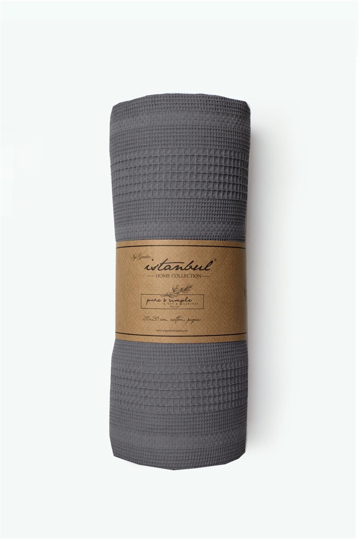 İyi Geceler İstanbul Tek Kişilik Tek Pike Pure Simple Antrasit