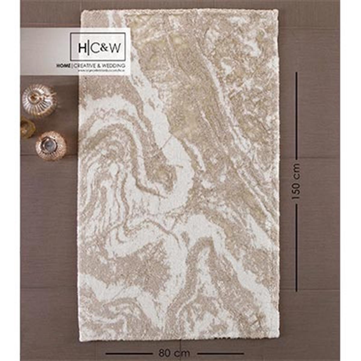 İYİ GECELER İSTANBUL TEK PASPAS 80*150 MARBLE BEJ