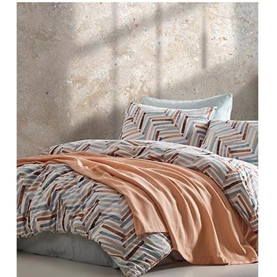 İYİGECELERİSTANBUL Ç.K NEVRESİM PİKE SETİ POP ART MAVİ