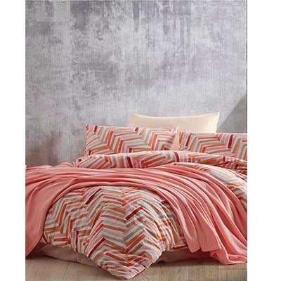 İYİGECELERİSTANBUL Ç.K NEVRESİM PİKE SETİ POP ART CORAL