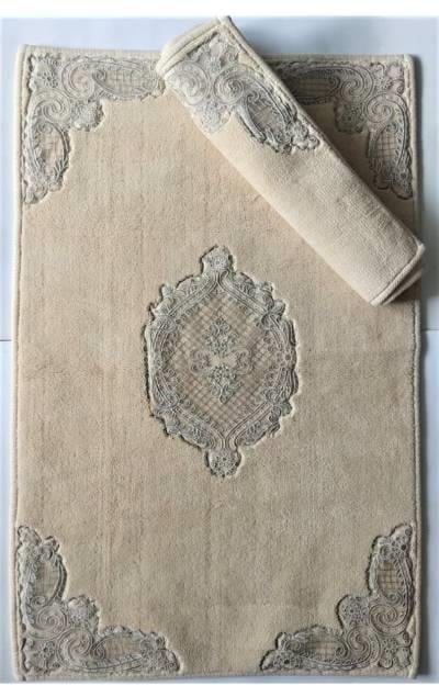 Maco Cotton Klozet Takımı Aplikli Pera Cappuccino