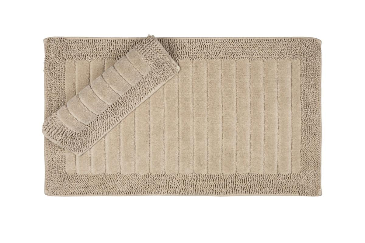 Maco Cotton Klozet Takımı Makarna Çizgili Gri