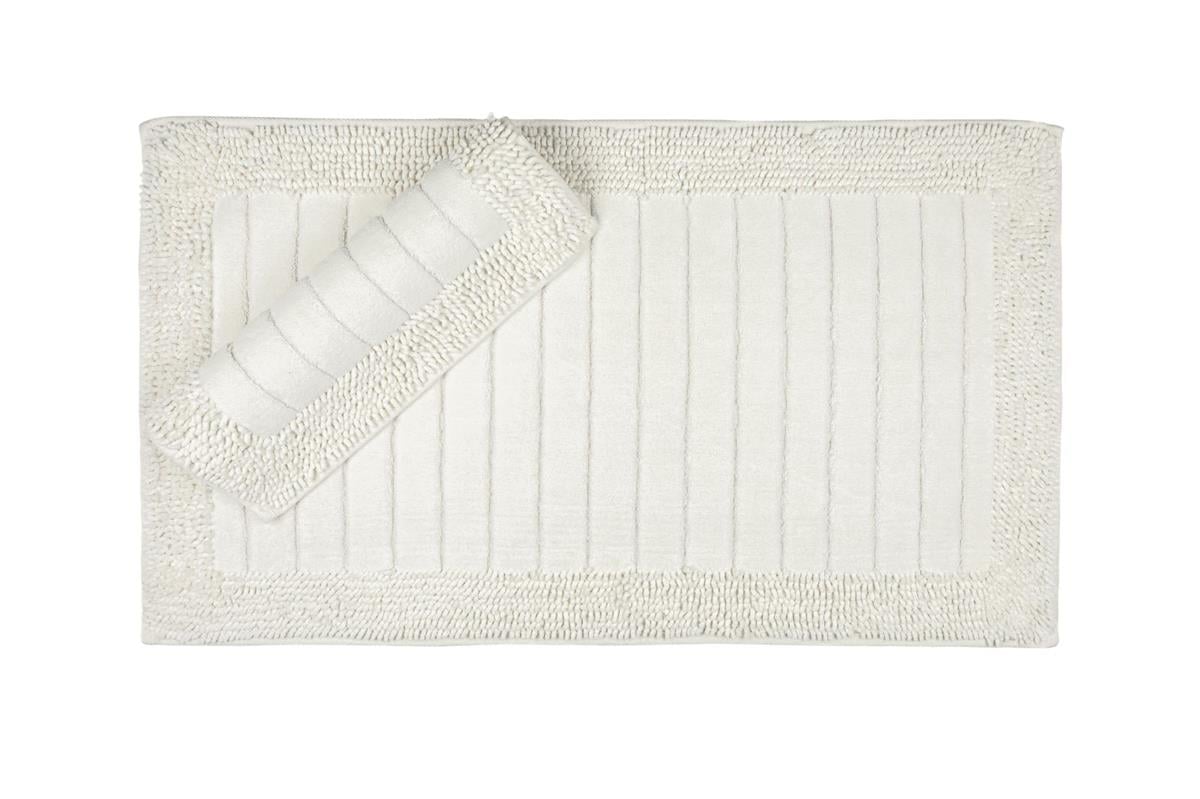 Maco Cotton Klozet Takımı Makarna Çizgili Krem