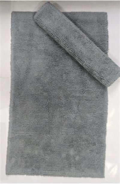 Maco Cotton Klozet Takımı Tafting Düz Gri