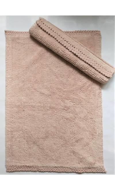 Maco Cotton Klozet Takımı Tafting Örgü Pudra