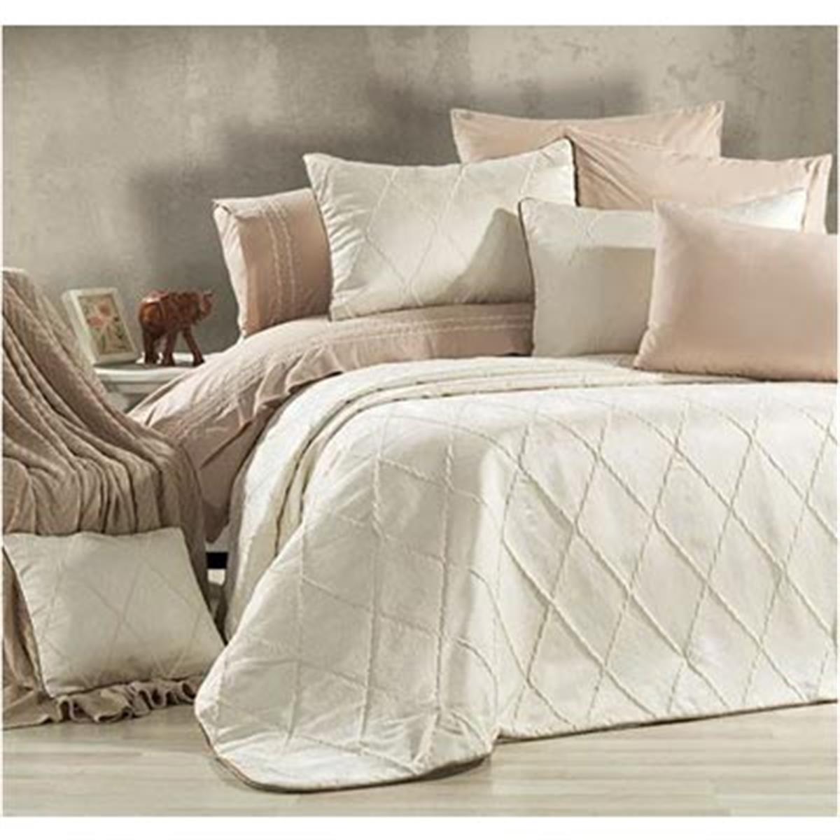 Nazik Home Çeyiz Seti Parma Krem 11 Parça