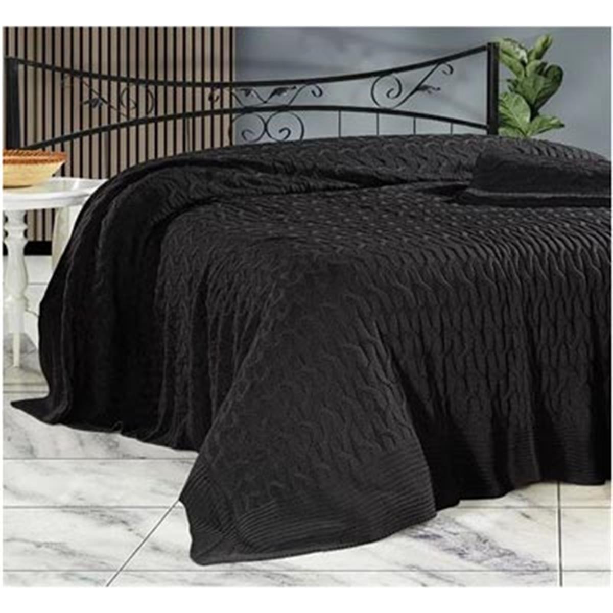 Nazik Home Çift Kişilik Battaniye Emma Antrasit