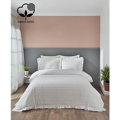 Nazik Home Çift Kişilik Nevresim Takımı Celine Krem