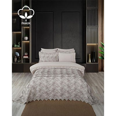 Nazik Home Çift Kişilik NevreSimli Pike Seti Ribera Vizon