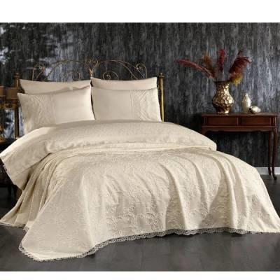 Nazik Home Dantelli Nevbresim Takımı ve Şönil Pike Seti 7 Parça Juliette