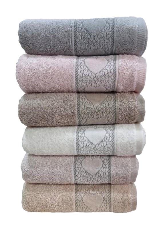 Pupilla 6'Lı Bambu Love Havlu Takımı 50x90