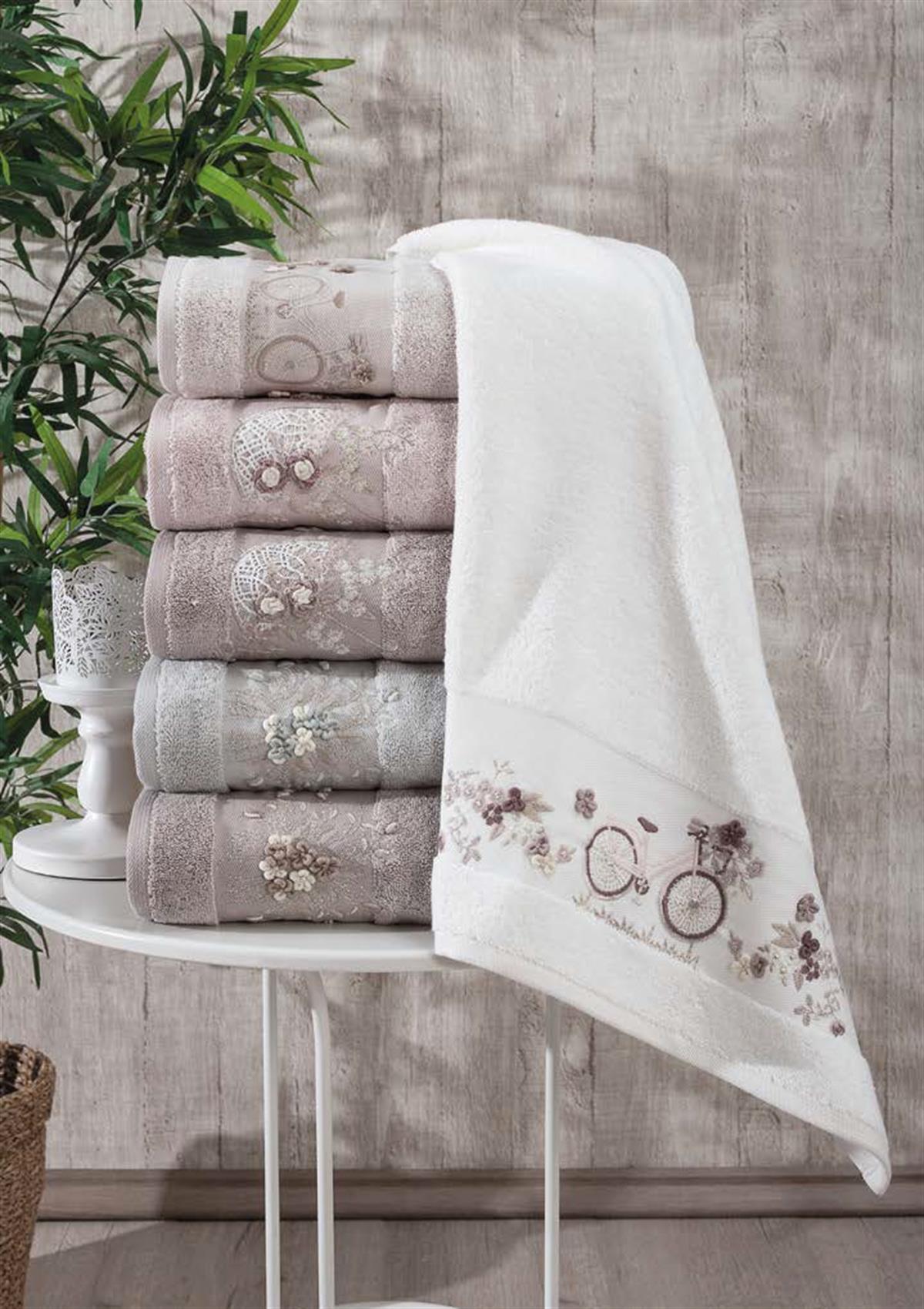 Pupilla 6'lı Penye 50*90 Nakışlı Havlu Elanur