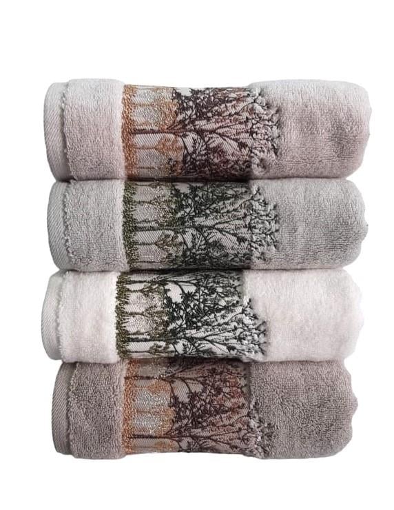 Pupilla 6'Lı Penye Nakışlı Ağaçlı Nomi Havlu Takımı 50x90