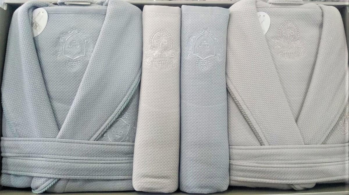 Pupilla Aile Bornoz Seti Bernini Gül Kurusu-Gri