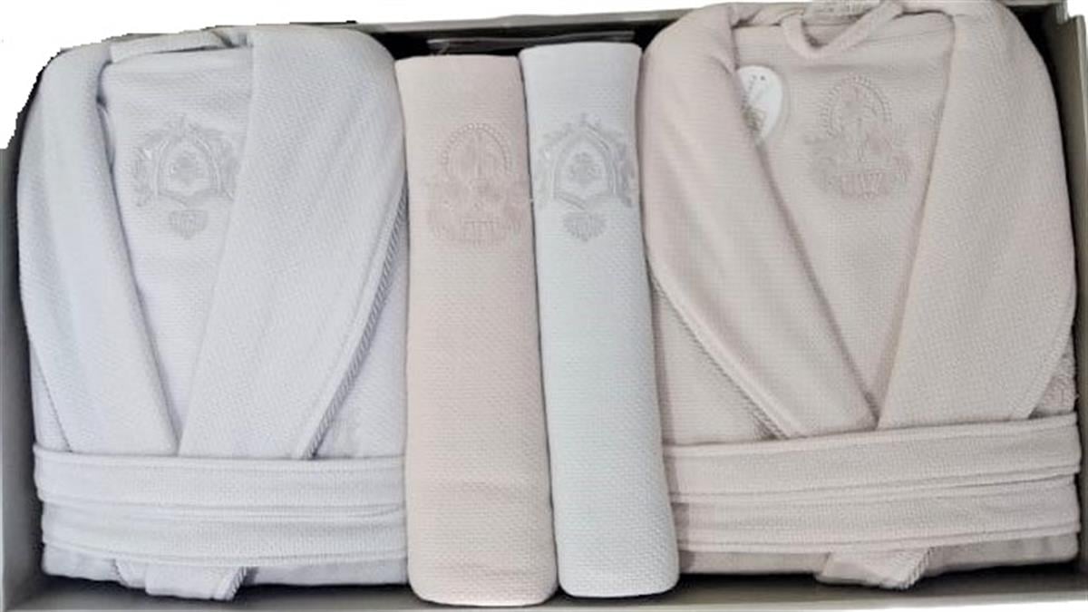 Pupilla Aile Bornoz Seti Bernini Pudra-Açık Gri