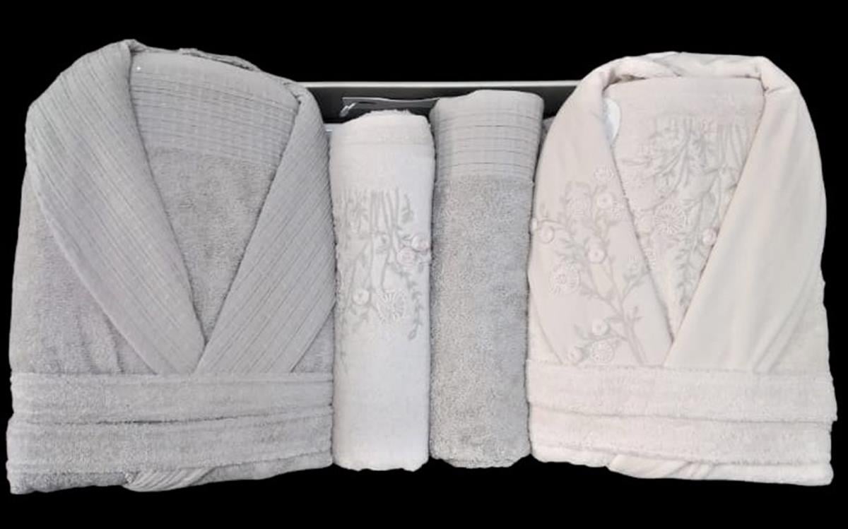 Pupilla Aile Bornoz Seti Penye Elnur Bej-Somon