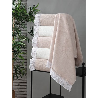 Pupilla Bambu Güpürlü Havlu 6 Lı 50*90 Stella