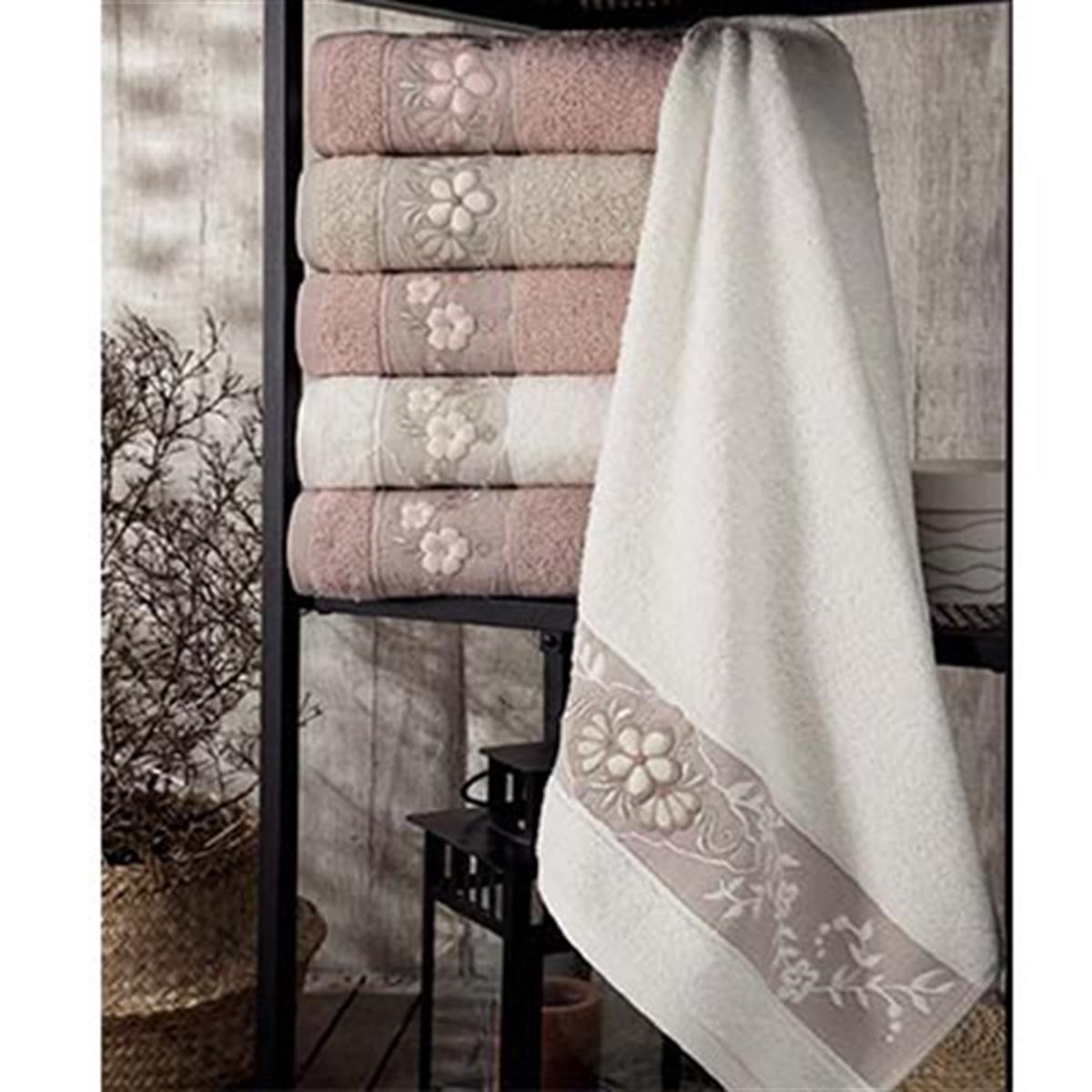 PUPİLLA COTTON NAKIŞLI 6'LI HAVLU 50*90 SELENA