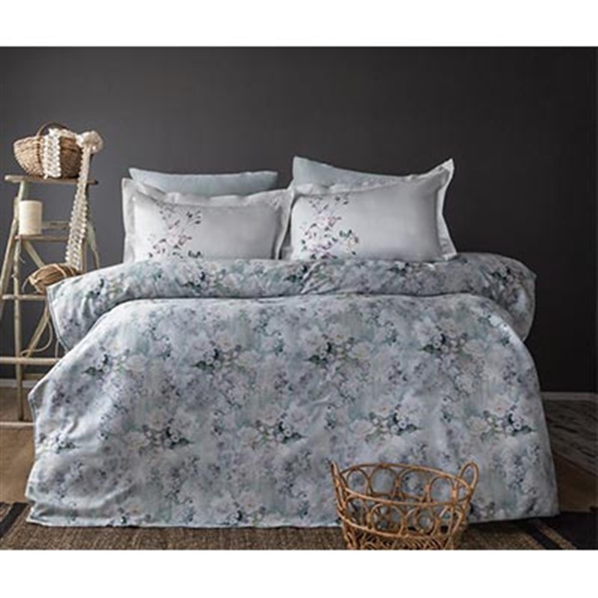 PUPİLLA DİJİTAL BASKILI SATEN ÇİFT KİŞİLİK NEVRESİM TAKIMI ROSY