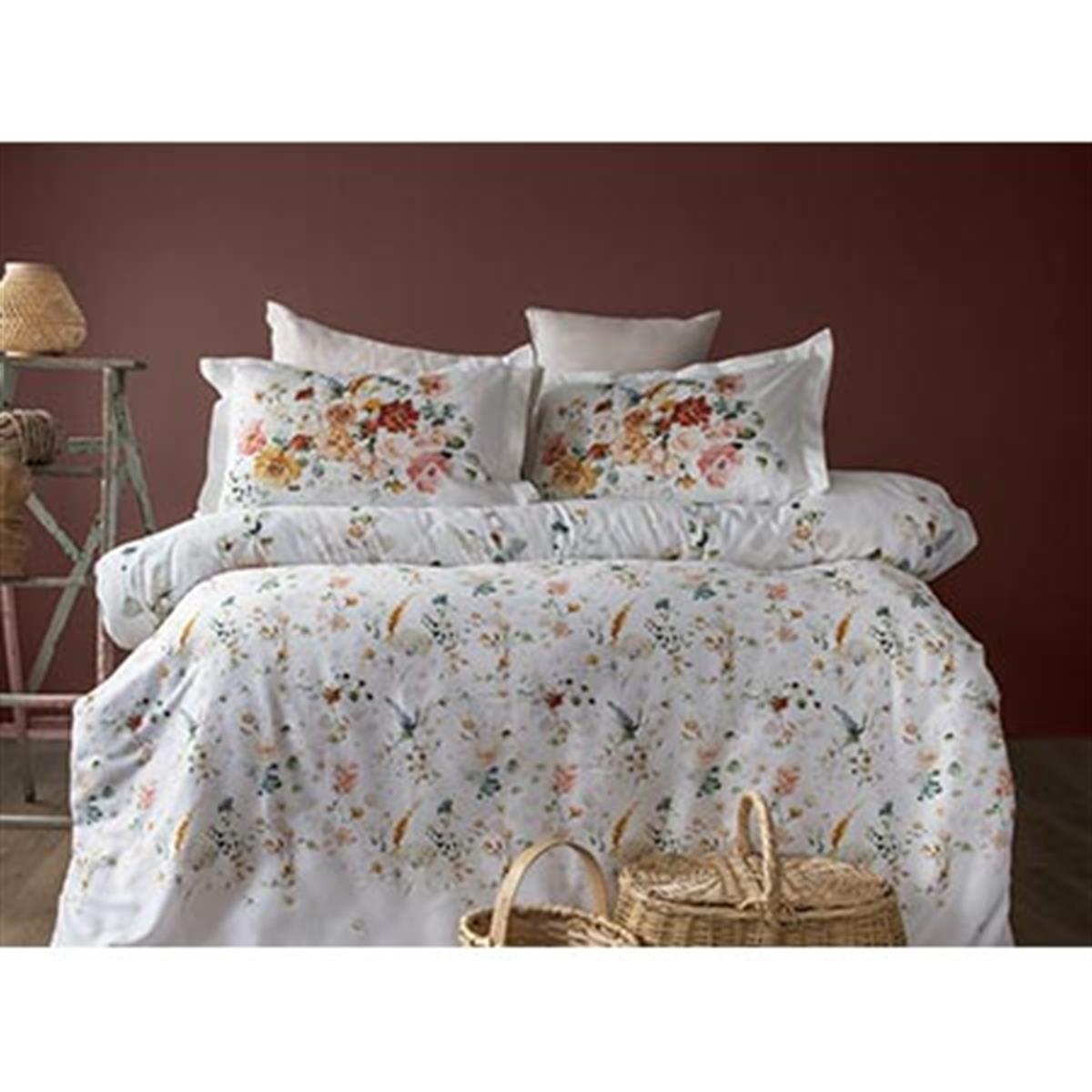 PUPİLLA DİJİTAL BASKILI SATEN ÇİFT KİŞİLİK NEVRESİM TAKIMI ELİZYA