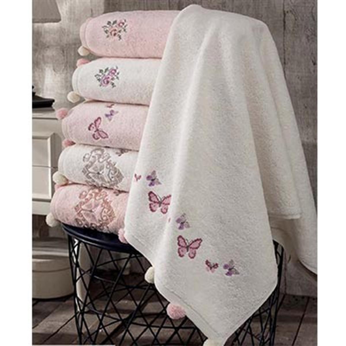 PUPİLLA PENYE NAKIŞLI HAVLU 50*90 SILA PONPON