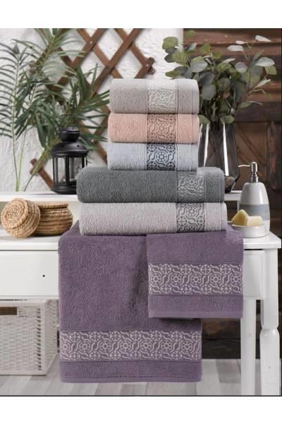 Şikel 6'Lı Paket Cotton Havlu 50*90Cm Mozaik