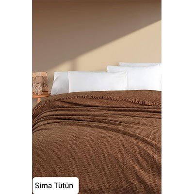 Şıkel Çift Kişilik Tek Pike 220X240 Sima Tütün