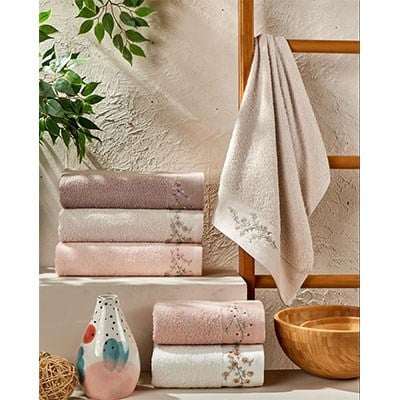 Şıkel Cotton Havlu 50*90 Elit Nakışlı Pıtırcık Çiçeği