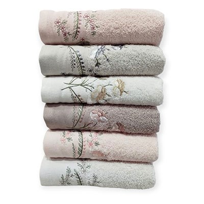 Şıkel Cotton Havlu 50*90 Elit Nakışlı Petunya