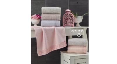 Şıkel Gipürlü 2 Lİ Havlu Seti Koza Açık Yeşil