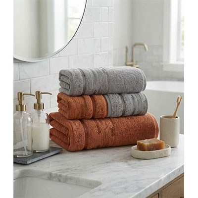 Şıkel Hamam Takımı Cotton Başak Tütün- Orta Gri