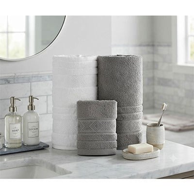 Şıkel Hamam Takımı Cotton Exxen Krem- Antrasit