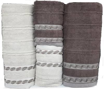 Şıkel Hamam Takımı Penye Şaika Kahve-Ekru