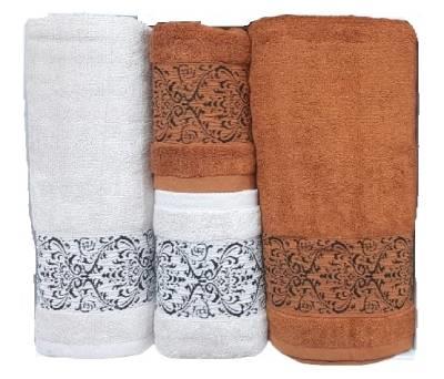 Şıkel Hamam Takımı Penye Sardunya Bej-Hardal