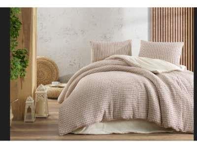 Şıkel Organic Pamuk Çift Kişilik Nevresim Takımı Laodikya Mürdüm