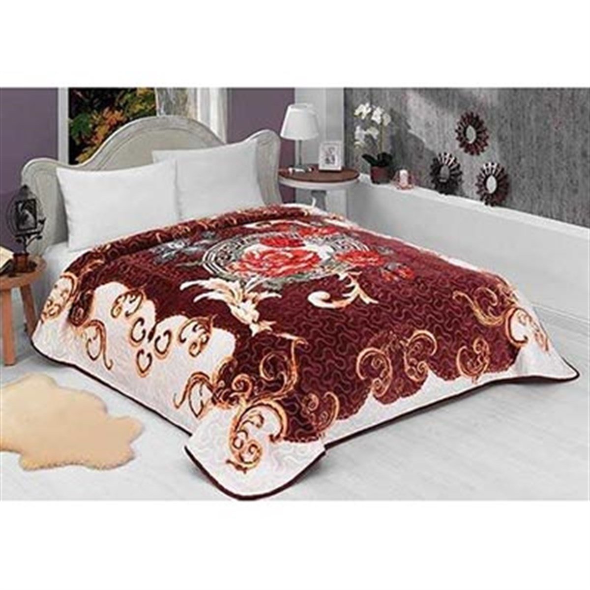 SOLANA ÇİFT KİŞİLİK BATTANİYE 220X240 988 KAHVE