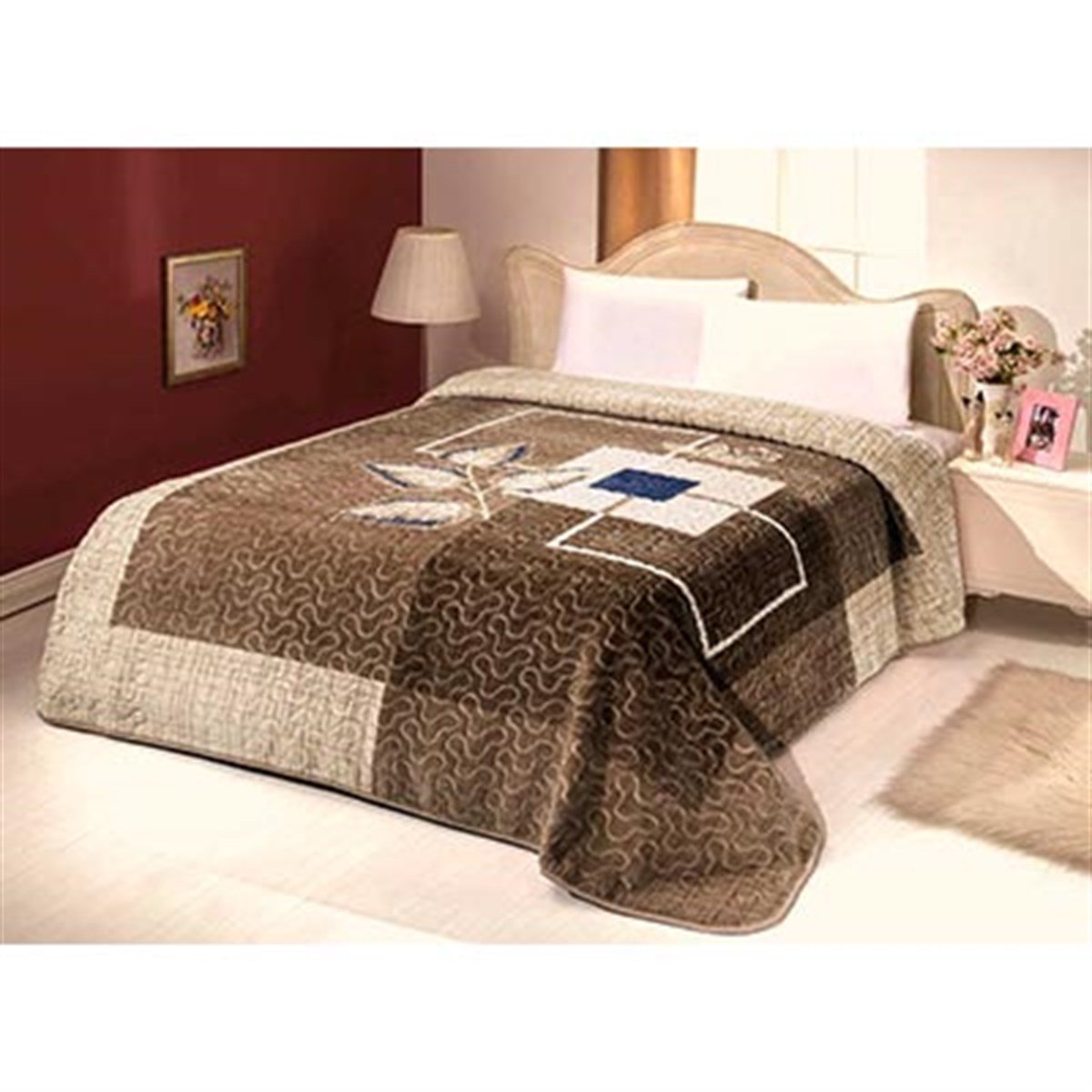 SOLANA ÇİFT KŞ. BATTANİYE 220X240 981 KAHVE